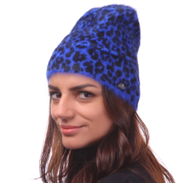 Дамска плетена шапка JailJam JG0101, кралскосиньо