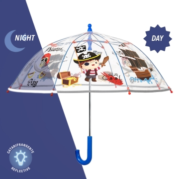 Кids' transparent umbrella Perletti CoolKids Pirate 15602