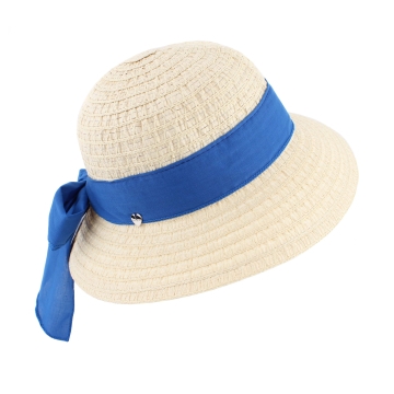 Ladies' summer hat HatYou CEP0423, Blue ribbon