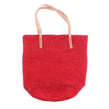 Raffia Beach Bag Fratelli Mazzanti FM B4369, Red