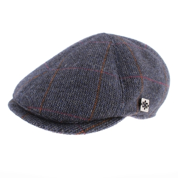 Men's wool cap Granadilla JG5618, Navy check