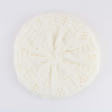 Ladies' knitted beret with mohair and wool Raffaello Bettini RB 09/9796, Ecru