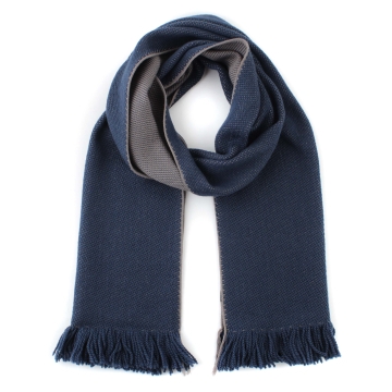 Вълнен шал Ma.Al.Bi. MAB141 12/7, 30х180 см, Син