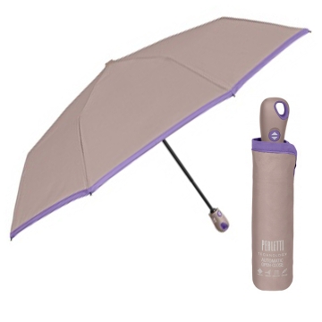 Дамски съваем автоматичен чадър Open-Close | Perletti Technology 21808 | Бежов