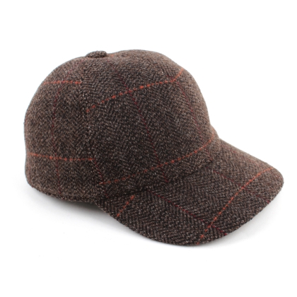 Men's baseball cap HatYou CP3471, Dark brown