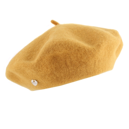 Дамска вълнена барета HatYou CP0764, Горчица