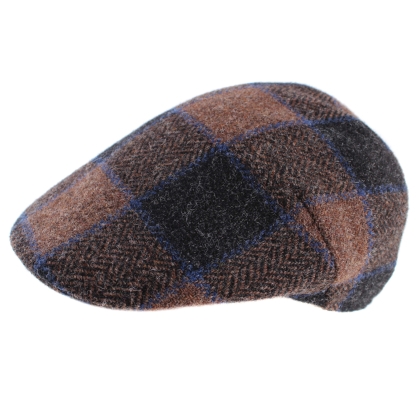  Men's Wool Cap HatYou CP3500, Brown Plaid