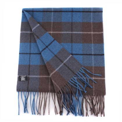 Wool scarf Ma.Al.Bi. MAB105 127/3, Blue/Brown