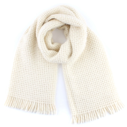 Обемен шал Pulcra Soffice N, 52х210 см, Екрю