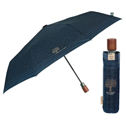 Мъжки автоматичен чадър Perletti Green 19164, Тъмносин