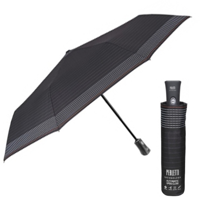Men's automatic Open-Close umbrella Perletti Technology 21829, Black