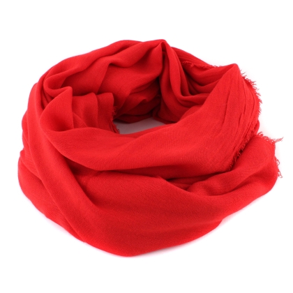 Large Red Bamboo Scarf HatYou SE1127, 95x190 cm, Red