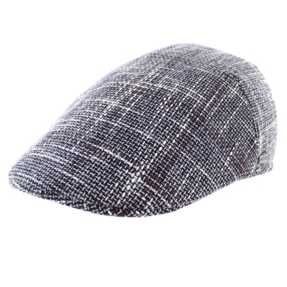 Men's summer flat cap HatYou CTM2452, Dark blue check