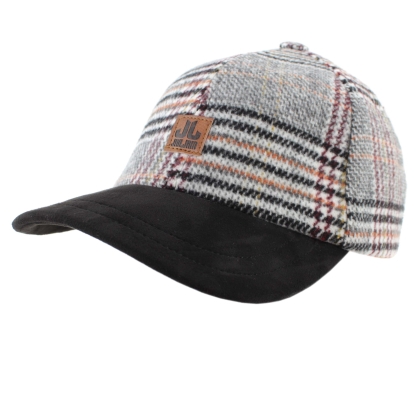 Men’s Winter Baseball Cap JailJam JA4575, Black/Check