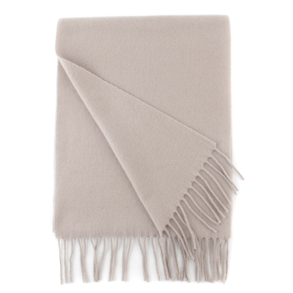 Solid wool scarf Pulcra Livigno, 30x150 cm, Coffee