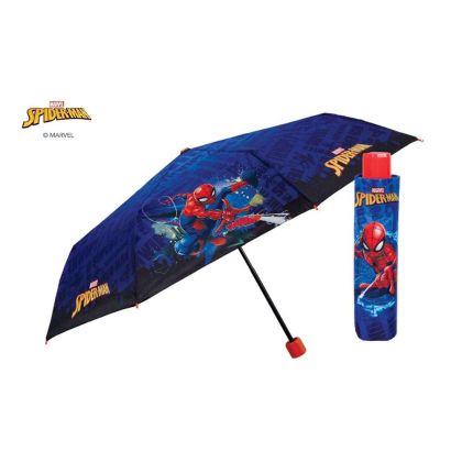Kid's folding umbrella Perletti Spiderman 75396, Blue