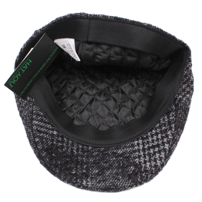 Мъжки вълнен каскет HatYou CP3008, Черен меланж