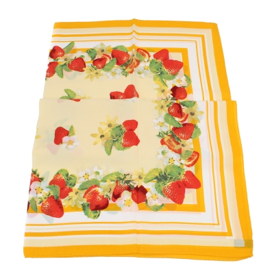 Дамски копринен шал Ma.Al.Bi. MAB695/100/3, 90x90, Жълт