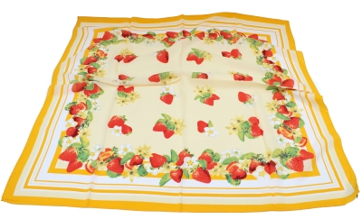 Дамски копринен шал Ma.Al.Bi. MAB695/100/3, 90x90, Жълт