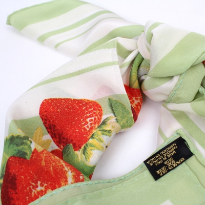 Дамски копринен шал Ma.Al.Bi. MAB695/100/2, 90х90 см, Зелен