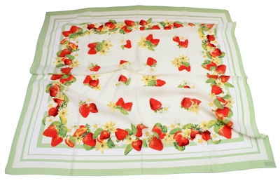 Дамски копринен шал Ma.Al.Bi. MAB695/100/2, 90х90 см, Зелен