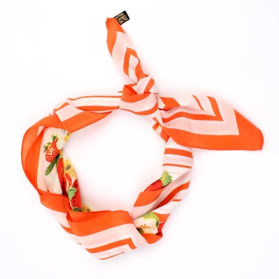 Дамски копринен шал Ma.Al.Bi. MAB695/100/1, 90х90 см, Оранжев