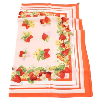 Дамски копринен шал Ma.Al.Bi. MAB695/100/1, 90х90 см, Оранжев