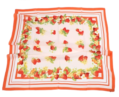 Дамски копринен шал Ma.Al.Bi. MAB695/100/1, 90х90 см, Оранжев