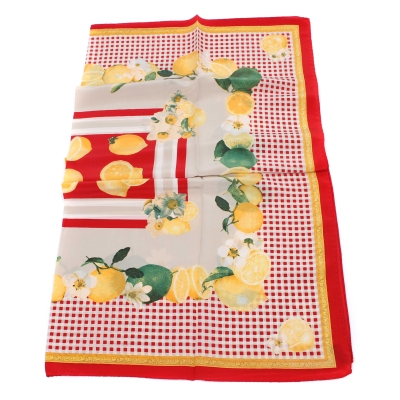 Дамски копринен шал Ma.Al.Bi. MAB695/101/2, 90x90 см, Червен