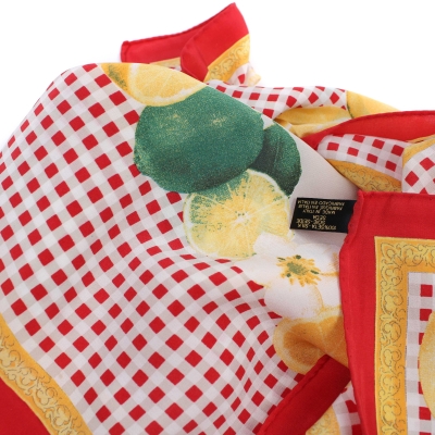 Дамски копринен шал Ma.Al.Bi. MAB695/101/2, 90x90 см, Червен