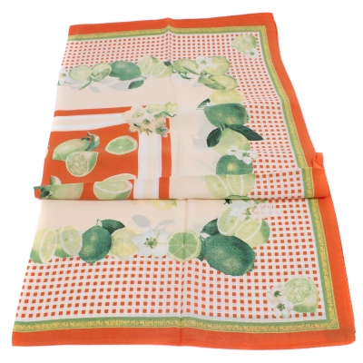 Дамски копринен шал Ma.Al.Bi. MAB695/101/3, 90x90 см, Оранжев