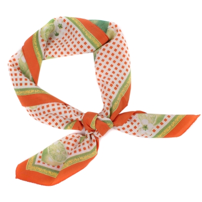 Дамски копринен шал Ma.Al.Bi. MAB695/101/3, 90x90 см, Оранжев