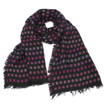 Дамски шал Pulcra Torino 11440, Черен/Лилав