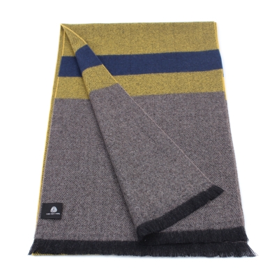 Вълнен шал Ma.Al.Bi. MAB508 930/6, 29х180 см, Горчица/Кафяв