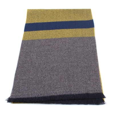 Вълнен шал Ma.Al.Bi. MAB508 930/6, 29х180 см, Горчица/Кафяв