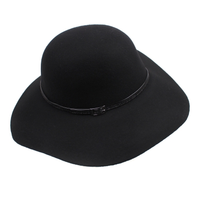 Широкопола филцова шапка HatYou CF0280, Черен