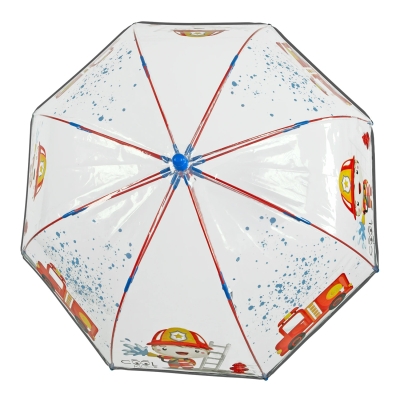 Кids' transparent umbrella Perletti CoolKids Fireman 15583