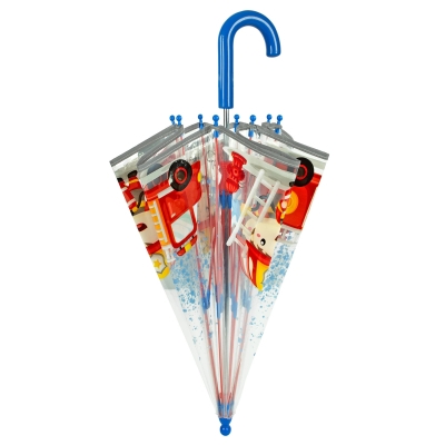 Кids' transparent umbrella Perletti CoolKids Fireman 15583