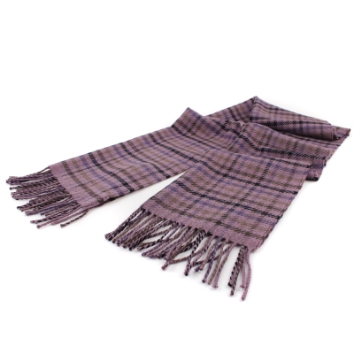 Вълнен шал Ma.Al.Bi. MAB105/90/4, 37х180 см, Лилав пепит