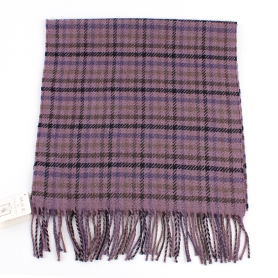 Вълнен шал Ma.Al.Bi. MAB105/90/4, 37х180 см, Лилав пепит