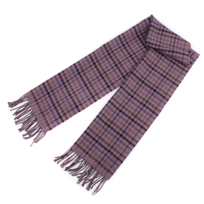 Вълнен шал Ma.Al.Bi. MAB105/90/4, 37х180 см, Лилав пепит