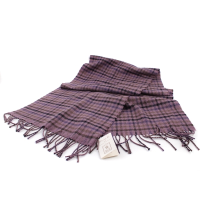 Вълнен шал Ma.Al.Bi. MAB105/90/4, 37х180 см, Лилав пепит