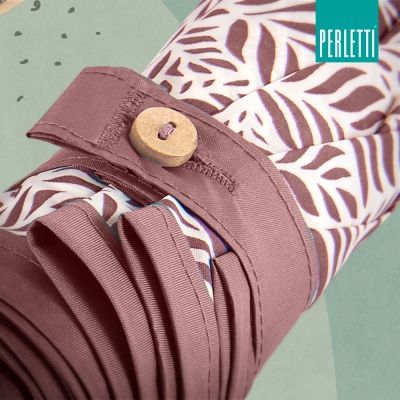 Дамски неавтоматичен чадър Perletti Green 19115, Кафяв