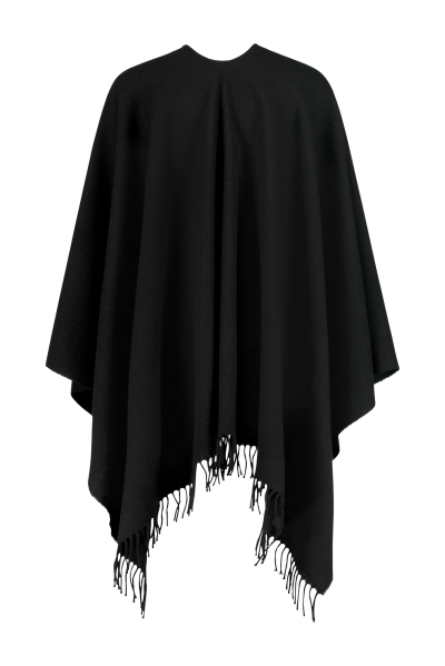 Вълнено пончо Pulcra Livigno 145х150, Черен