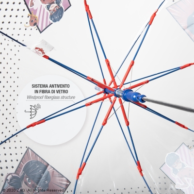 Kid's transparent umbrella Perletti Kids Miraculous Ladybug 75268