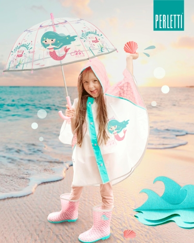 Кids' transparent umbrella Perletti CoolKids 15572