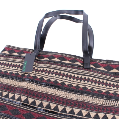 Плажна дамска чанта от юта HatYou BP0159, Тъмноцикламен