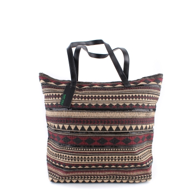 Плажна дамска чанта от юта HatYou BP0159, Тъмноцикламен