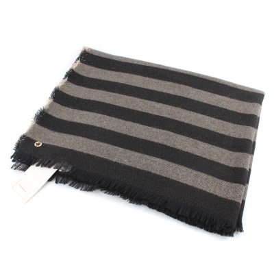 Дамски зимен шал Granadilla JG5349, 70x200 см, Черен/Златист