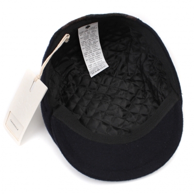 Мъжки вълнен каскет Granadilla JG5394, Сиво каре/Черен